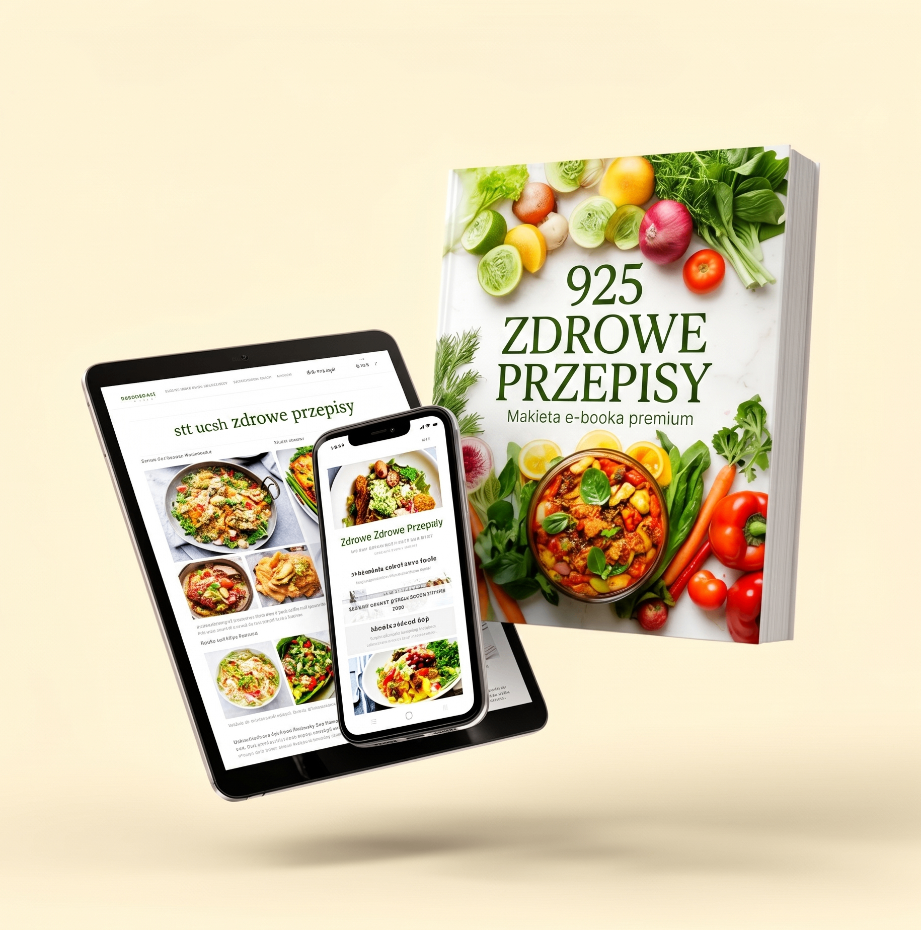 E-book 925 Zdrowych Przepisów na tablecie i telefonie